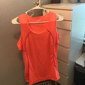 Bright orange/coral workout tank top from BCG